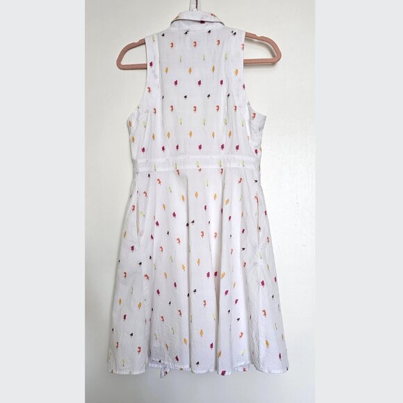 HD in Paris Paleta Popsicle A-Line Sleeveless Button Up Shirt Dress 0 2 XS - Picture 2 of 15